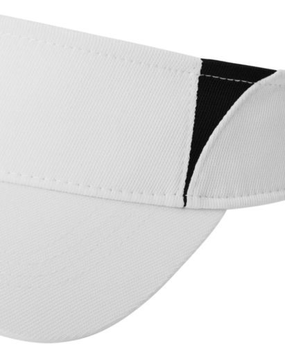 Closeup of a STC13 Sport-Tek Dry Zone Colorblock Visor